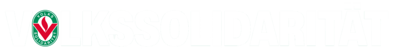 Das Logo der Volkssolidarität in Weiß